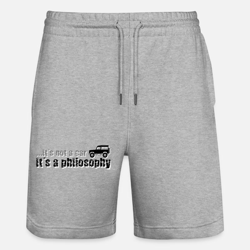 Philosophy Defender Land-Rover - Stanley/Stella Unisex Bio Joggingshorts Trainer  - Grau meliert