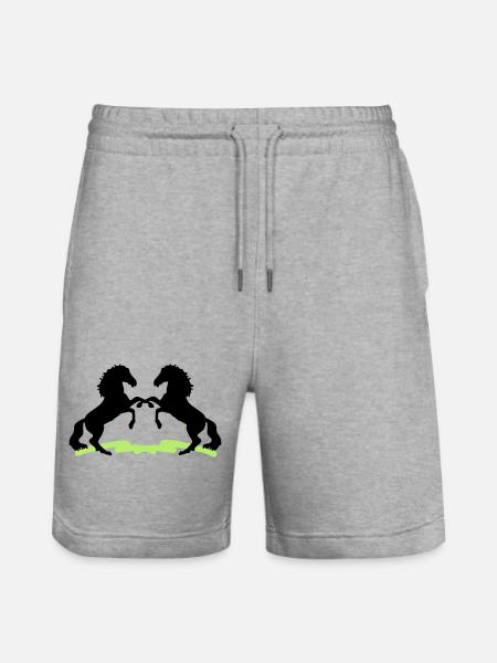 Chevaux - Short de jogging bio TRAINER Stanley/Stella unisexe - gris chiné