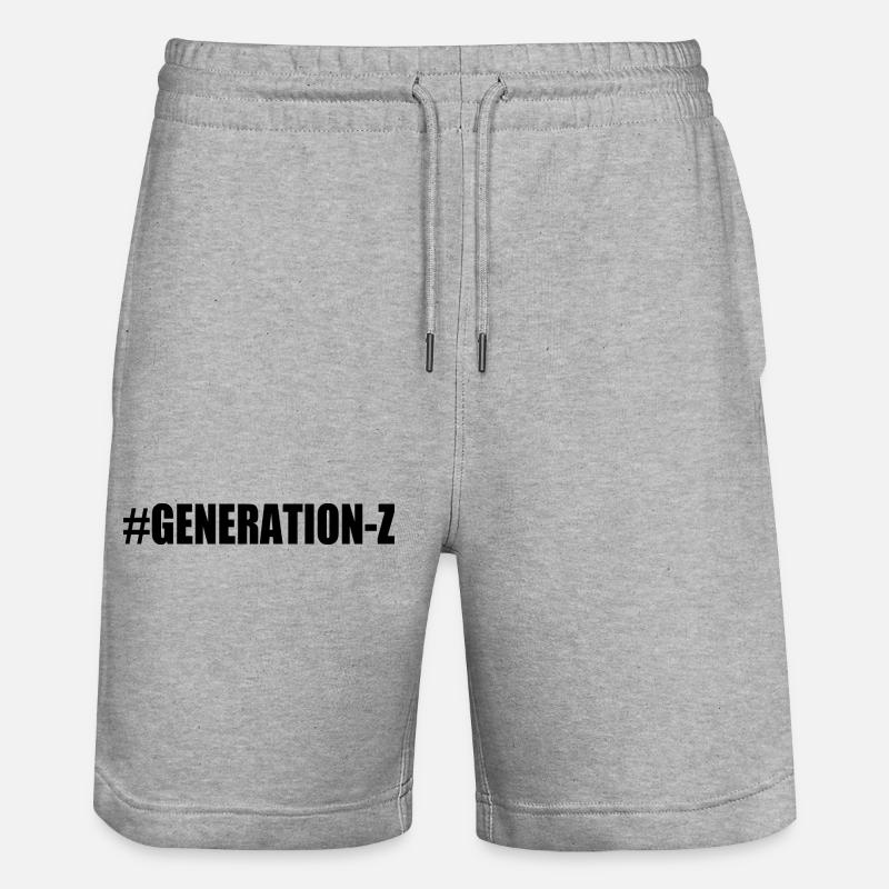 Generation z - Stanley/Stella Trainer Unisex Organic Jogging Shorts - heather grey