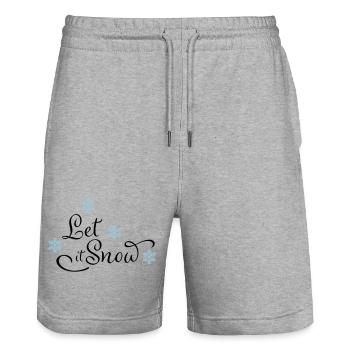 Cadeaux drôles pour Noël - Short de jogging bio TRAINER Stanley/Stella unisexe - gris chiné - Devant - Nik (191cm) & Marisol (170cm)