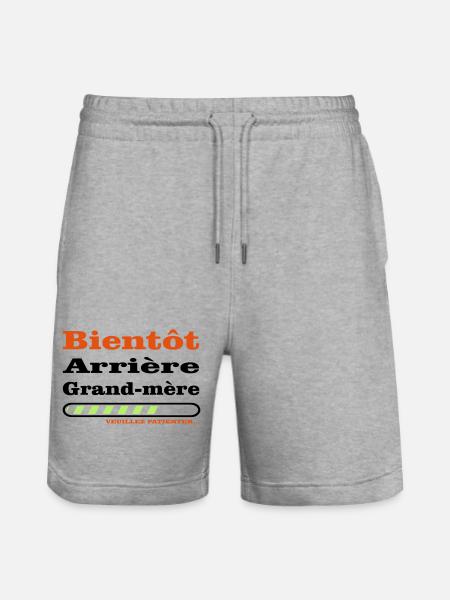 bientot arriere grand mere - Short de jogging bio TRAINER Stanley/Stella unisexe - gris chiné