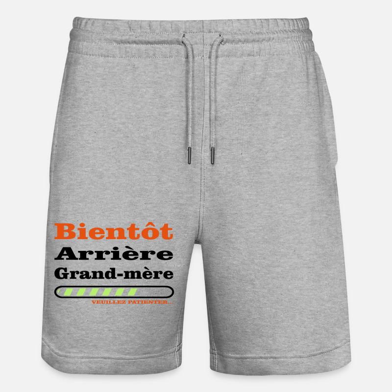 bientot arriere grand mere - Short de jogging bio TRAINER Stanley/Stella unisexe - gris chiné