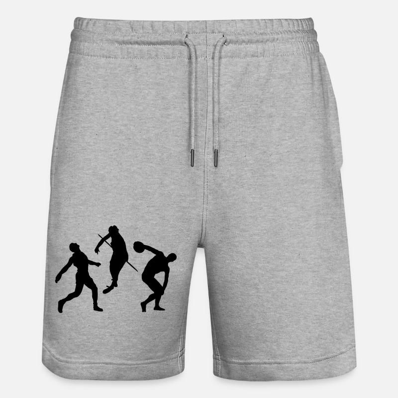 Athlétisme - Short de jogging bio TRAINER Stanley/Stella unisexe - gris chiné