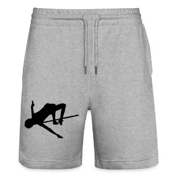 Pull haut - Short de jogging bio TRAINER Stanley/Stella unisexe - gris chiné - Devant - Nik (191cm) & Marisol (170cm)