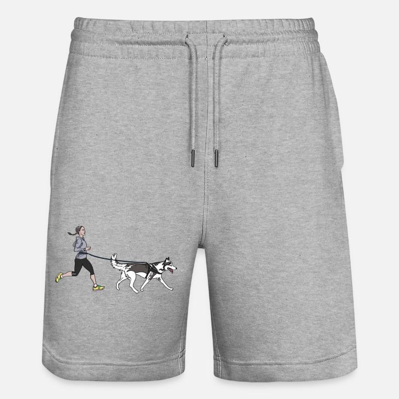 Canicross - Short de jogging bio TRAINER Stanley/Stella unisexe - gris chiné