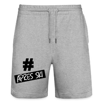 hastag apres ski - Short de jogging bio TRAINER Stanley/Stella unisexe - gris chiné - Devant - Nik (191cm) & Marisol (170cm)
