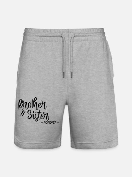 Bruder und Schwester - Stanley/Stella Unisex Bio Joggingshorts Trainer  - Grau meliert