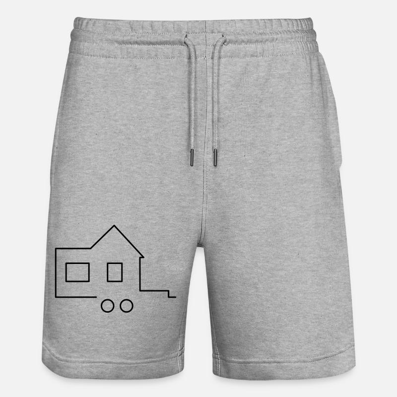 Tiny house - Stanley/Stella Trainer Unisex Organic Jogging Shorts - heather grey