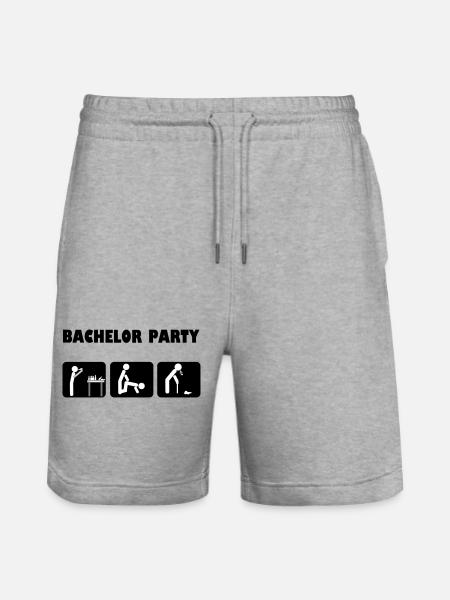 Bachelor celebration - Stanley/Stella Trainer Unisex Organic Jogging Shorts - heather grey