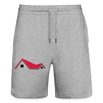 Haus - Stanley/Stella Unisex Bio Joggingshorts Trainer  - Grau meliert - Vorne - Nik (191cm) & Marisol (170cm)
