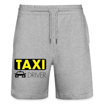 Conducteur de taxi - Short de jogging bio TRAINER Stanley/Stella unisexe - gris chiné - Devant - Nik (191cm) & Marisol (170cm)