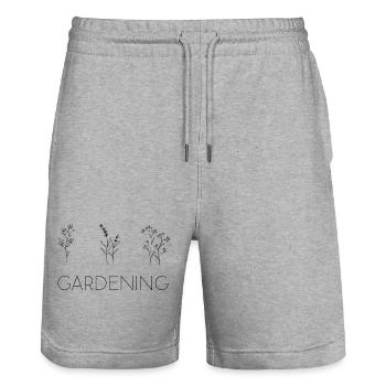 Gardening Gärtnern - Stanley/Stella Unisex Bio Joggingshorts Trainer  - Grau meliert - Vorne - Nik (191cm) & Marisol (170cm)