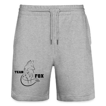 team fox fuchs symbol zeichnung Logo icon - Stanley/Stella Unisex Bio Joggingshorts Trainer  - Grau meliert - Vorne - Nik (191cm) & Marisol (170cm)