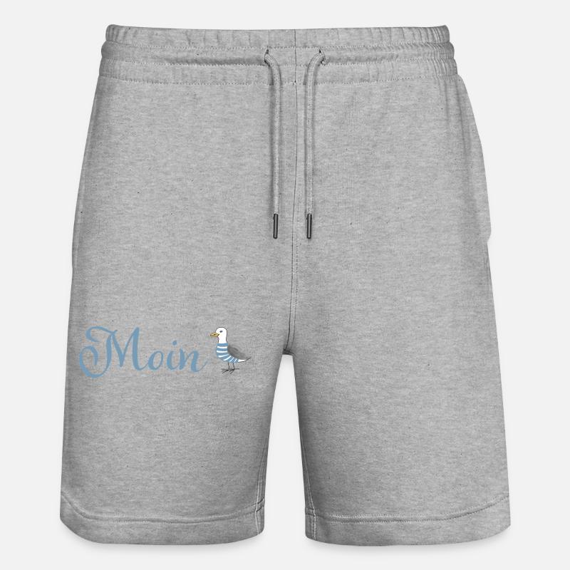 Moin Möwe - Stanley/Stella Unisex Bio Joggingshorts Trainer  - Grau meliert