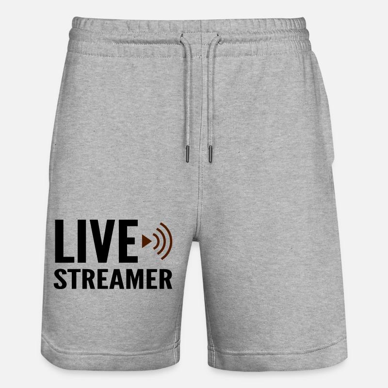 Streamer en direct - Short de jogging bio TRAINER Stanley/Stella unisexe - gris chiné