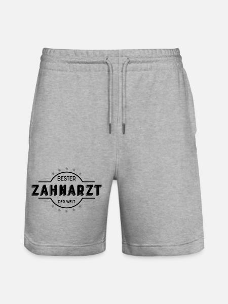 zahnarzt - Stanley/Stella Unisex Bio Joggingshorts Trainer - Grau meliert