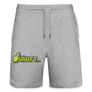 Läuft... - Schildkröte - Stanley/Stella Unisex Bio Joggingshorts Trainer  - Grau meliert - Vorne - Nik (191cm) & Marisol (170cm)