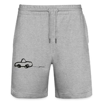 Auto - Stanley/Stella Unisex Bio Joggingshorts Trainer  - Grau meliert - Vorne - Nik (191cm) & Marisol (170cm)
