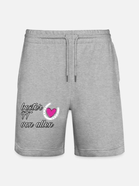 bester Turniertrottel - Stanley/Stella Unisex Bio Joggingshorts Trainer  - Grau meliert