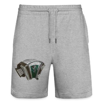 Styrian Harmonica - Styria | ZiachON! - Stanley/Stella Trainer Unisex Organic Jogging Shorts - heather grey - Front - Nik (191cm) & Marisol (170cm)