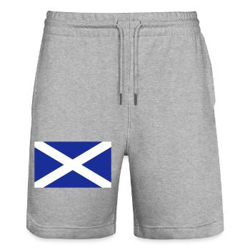 Indicateur d’Ecosse - Short de jogging bio TRAINER Stanley/Stella unisexe - gris chiné - Devant - Nik (191cm) & Marisol (170cm)