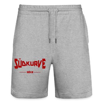 Südkurve Köln - Stanley/Stella Unisex Bio Joggingshorts Trainer  - Grau meliert - Vorne - Nik (191cm) & Marisol (170cm)