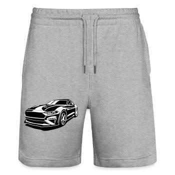 GT 500 - Stanley/Stella Trainer Unisex Organic Jogging Shorts - heather grey - Front - Nik (191cm) & Marisol (170cm)