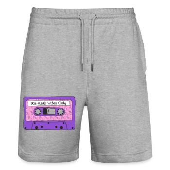 R&B Vibes des années 90 Seulement Cassette Memphis Graphic - Short de jogging bio TRAINER Stanley/Stella unisexe - gris chiné - Devant - Nik (191cm) & Marisol (170cm)