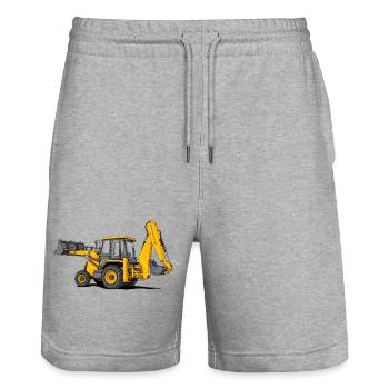 Chargeur de tracteur - Short de jogging bio TRAINER Stanley/Stella unisexe - gris chiné - Devant - Nik (191cm) & Marisol (170cm)