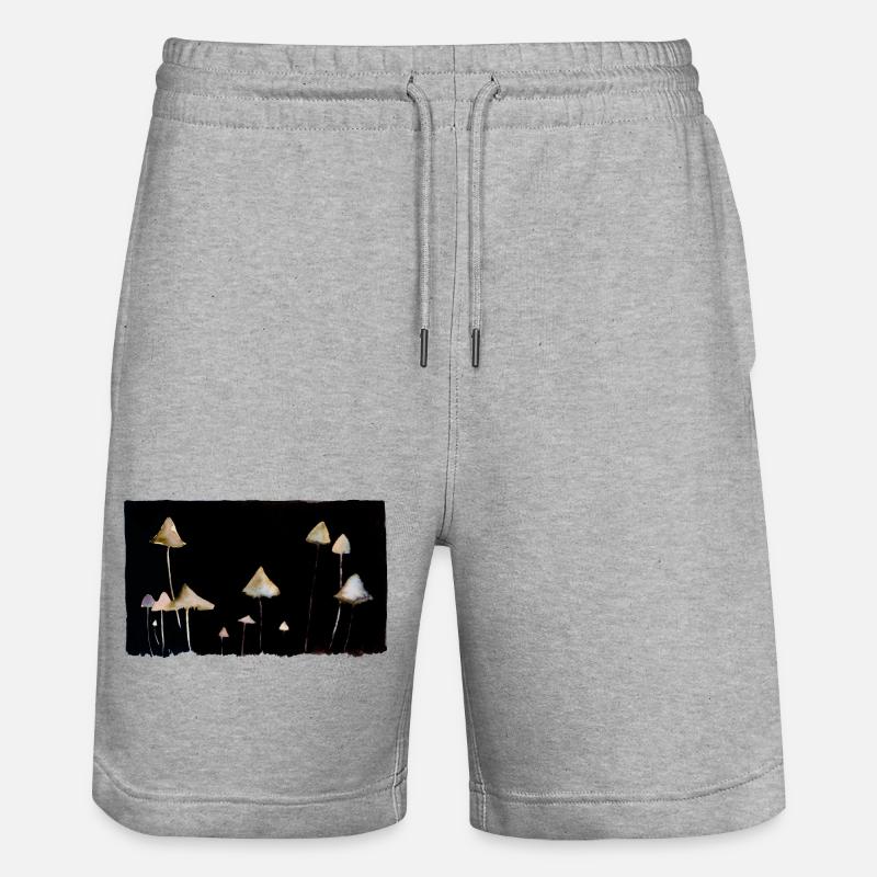 Champignons - Short de jogging bio TRAINER Stanley/Stella unisexe - gris chiné