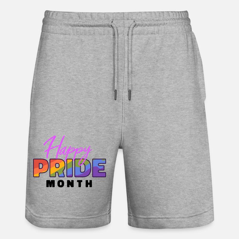 Happy Pride Month - Short de jogging bio TRAINER Stanley/Stella unisexe - gris chiné