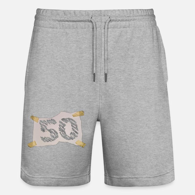 50e anniversaire - Short de jogging bio TRAINER Stanley/Stella unisexe - gris chiné