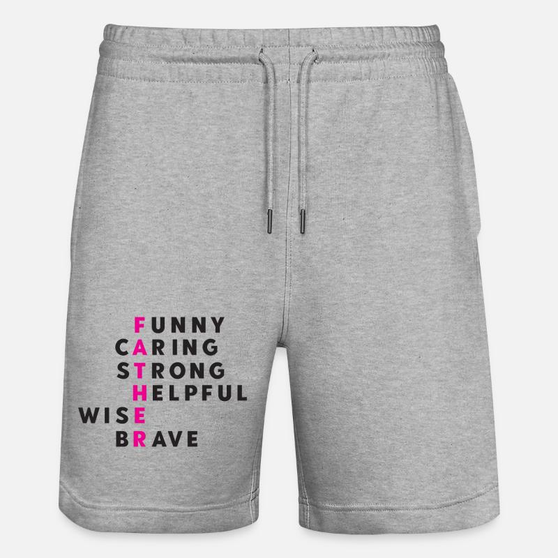 Meilleur papa de tous les temps - Short de jogging bio TRAINER Stanley/Stella unisexe - gris chiné