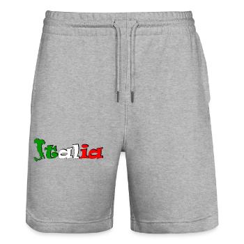 T-shirt logo Italia - Short de jogging bio TRAINER Stanley/Stella unisexe - gris chiné - Devant - Nik (191cm) & Marisol (170cm)
