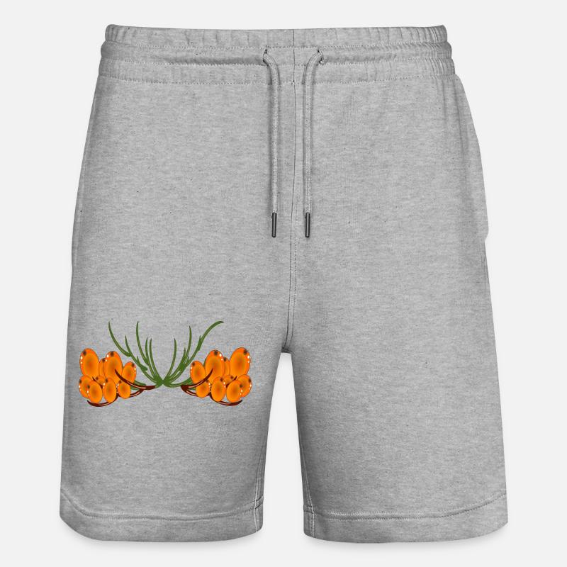 Plantes d’argousier BAIES D’ARGOUSIER - Short de jogging bio TRAINER Stanley/Stella unisexe - gris chiné