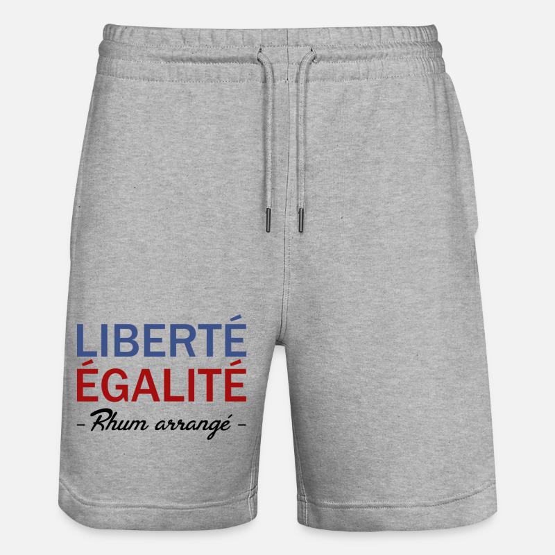 Liberté égalité Rhum arrangé - Short de jogging bio TRAINER Stanley/Stella unisexe - gris chiné