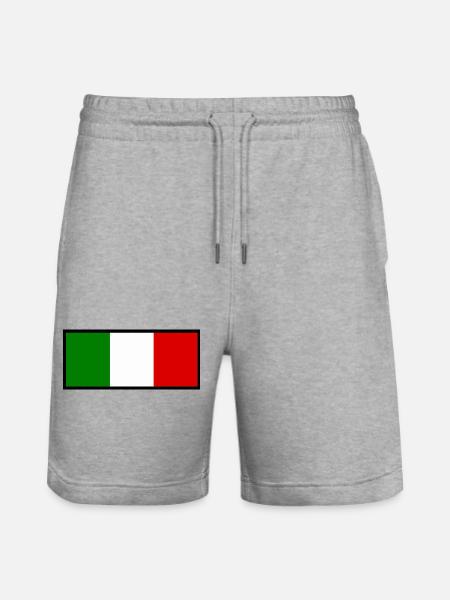 Italy Italian flag flag gift - Stanley/Stella Trainer Unisex Organic Jogging Shorts - heather grey