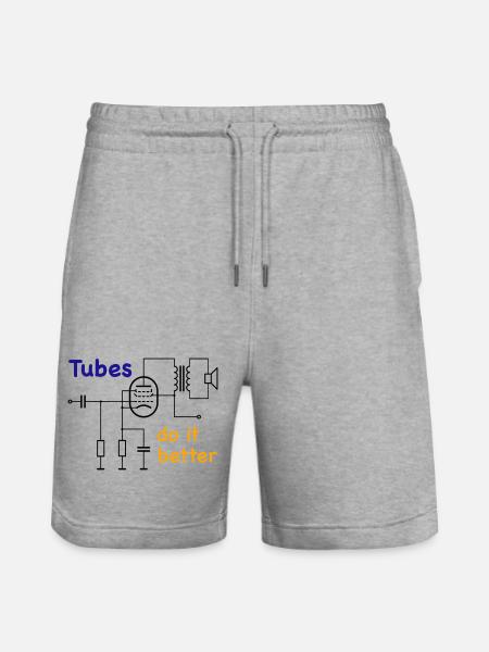 Vacuum Tubes do it better - Stanley/Stella Trainer Unisex Organic Jogging Shorts - heather grey