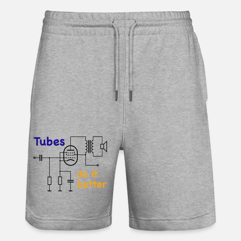 Vacuum Tubes do it better - Stanley/Stella Unisex Bio Joggingshorts Trainer  - Grau meliert