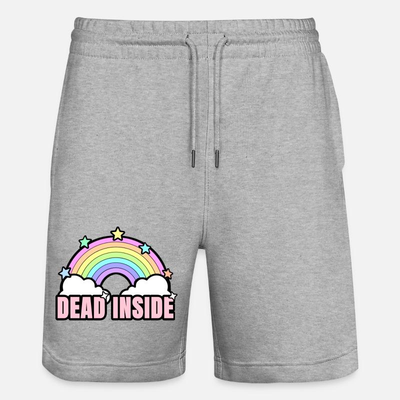 Dead Inside Rainbow - Short de jogging bio TRAINER Stanley/Stella unisexe - gris chiné