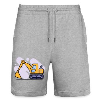 Kids Bagger Spielzeug - Stanley/Stella Unisex Bio Joggingshorts Trainer  - Grau meliert - Vorne - Nik (191cm) & Marisol (170cm)