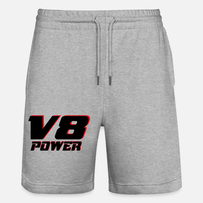 V8 - Short de jogging bio TRAINER Stanley/Stella unisexe - gris chiné