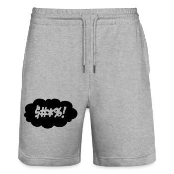 Ein Fluch in einer denkenden Wolke $#*%! * - Stanley/Stella Unisex Bio Joggingshorts Trainer  - Grau meliert - Vorne - Nik (191cm) & Marisol (170cm)