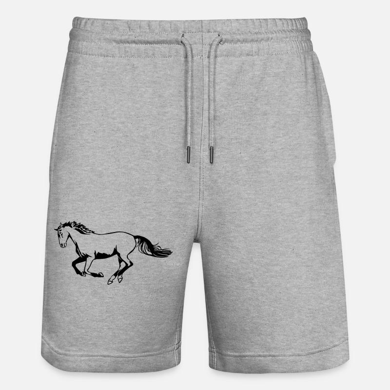 Cheval galopant - Short de jogging bio TRAINER Stanley/Stella unisexe - gris chiné