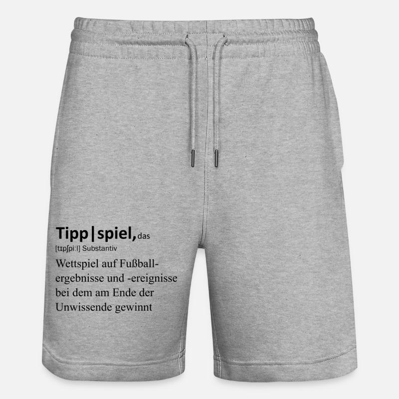 Tippspiel, das - Stanley/Stella Unisex Bio Joggingshorts Trainer  - Grau meliert