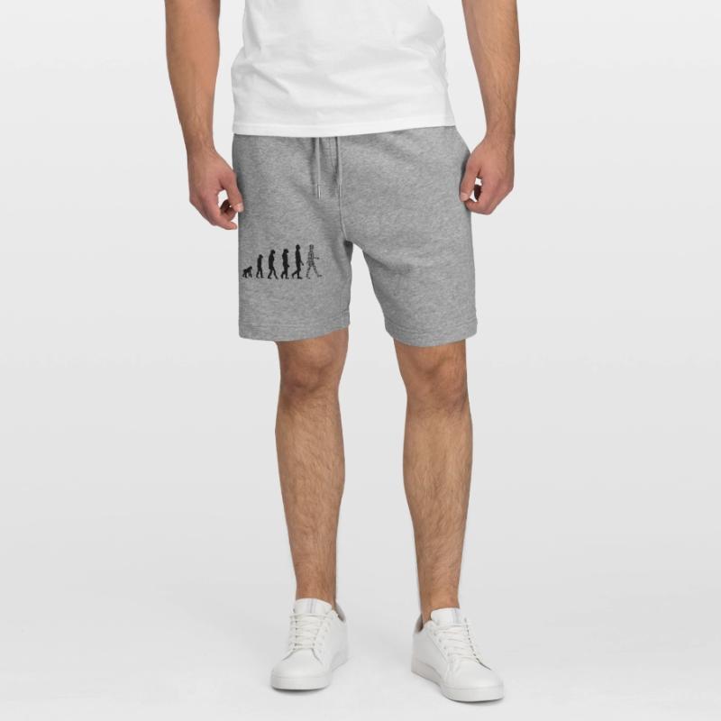 Evolution QR code - Humour pass sanitaire Short de jogging bio TRAINER Stanley/Stella unisexe