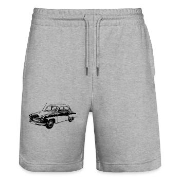 Wartburg 311 - Stanley/Stella Unisex Bio Joggingshorts Trainer  - Grau meliert - Vorne - Nik (191cm) & Marisol (170cm)