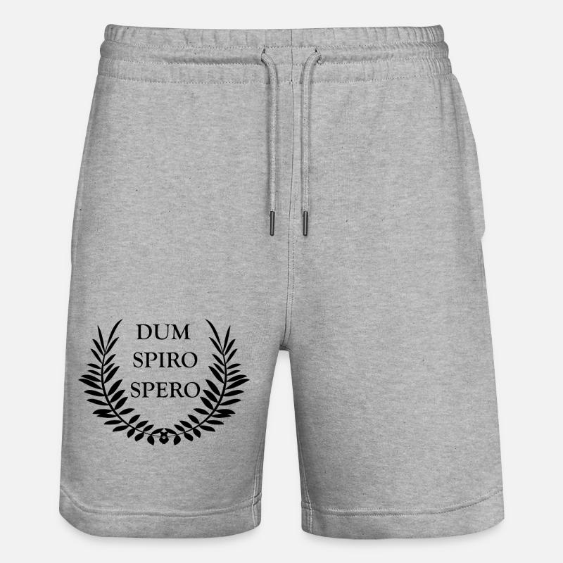 Dum Spiro Spero - Short de jogging bio TRAINER Stanley/Stella unisexe - gris chiné