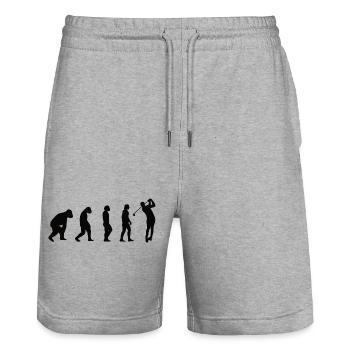 Golfschläger Golfer Sport Golf Evolution Golfball - Stanley/Stella Unisex Bio Joggingshorts Trainer  - Grau meliert - Vorne - Nik (191cm) & Marisol (170cm)