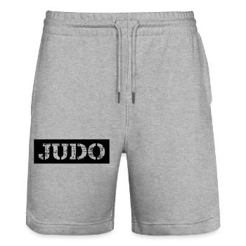 Judo - Stanley/Stella Unisex Bio Joggingshorts Trainer  - Grau meliert - Vorne - Nik (191cm) & Marisol (170cm)